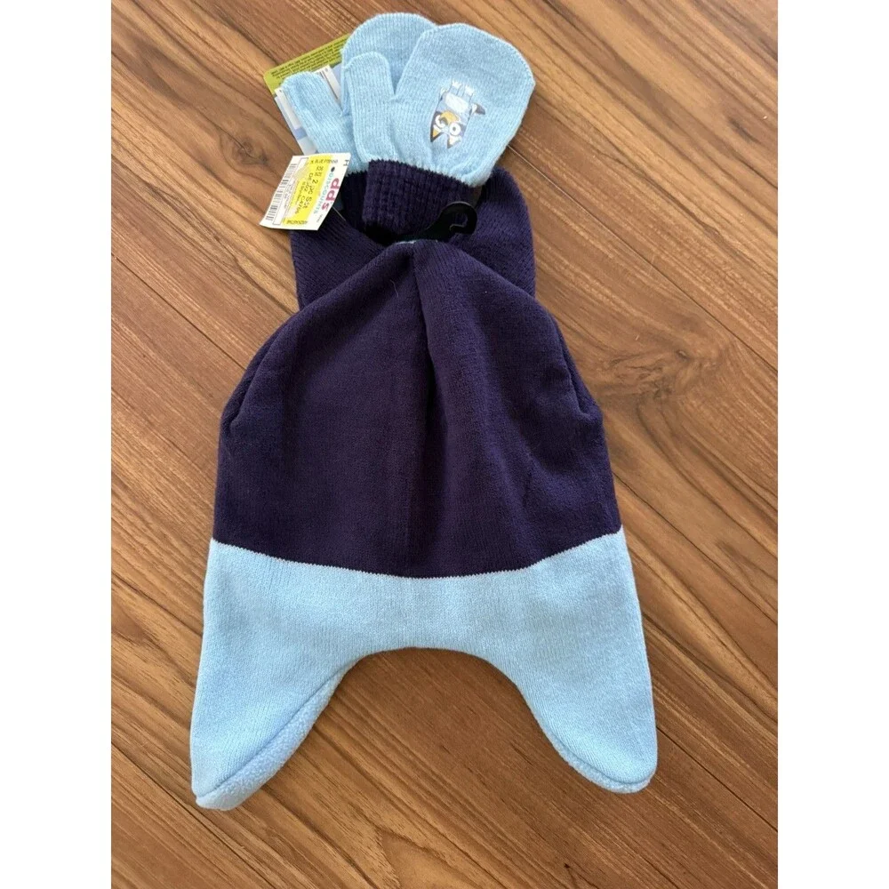 Bluey Earflap Beanie & Mittens Set